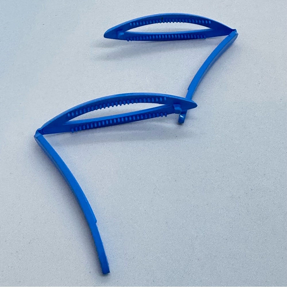 Vintage 4 Pairs 1980's Snap Back Plastic Girls' Hair Barrettes Unbranded Retro - Picture 7 of 14
